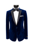 Navy Velvet Dinner Blazer-0