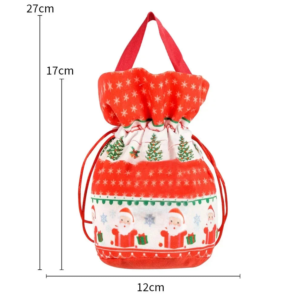 Christmas Velvet Drawstring Gift Bag