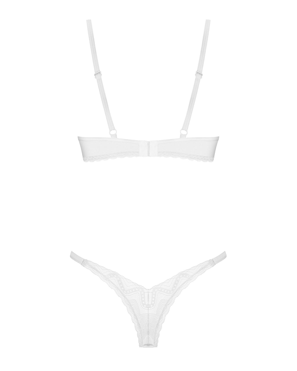 Sexy Sheer Demi Bra & Thong Panty Obsessive Alissium-4