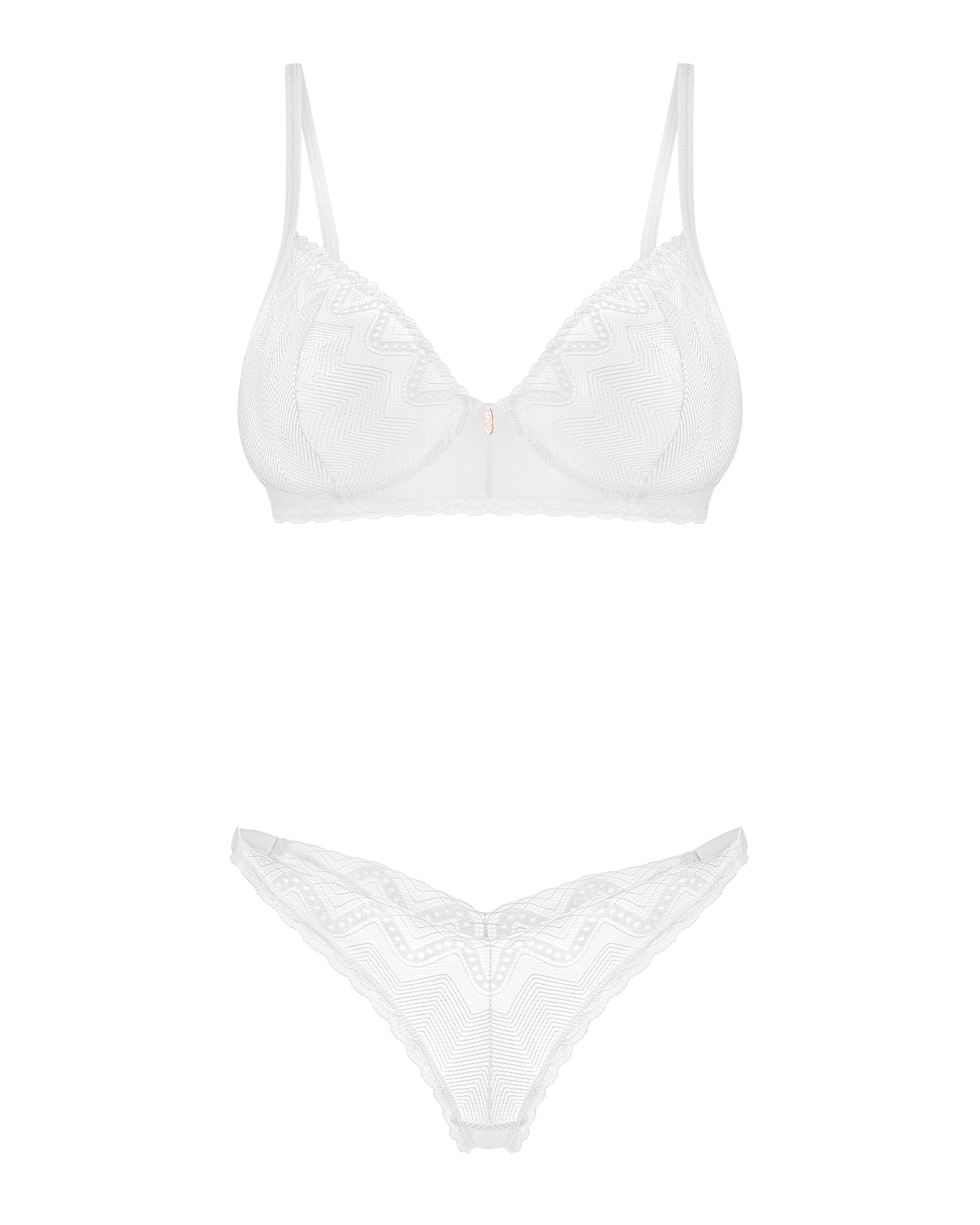 Sexy Sheer Demi Bra & Thong Panty Obsessive Alissium-3