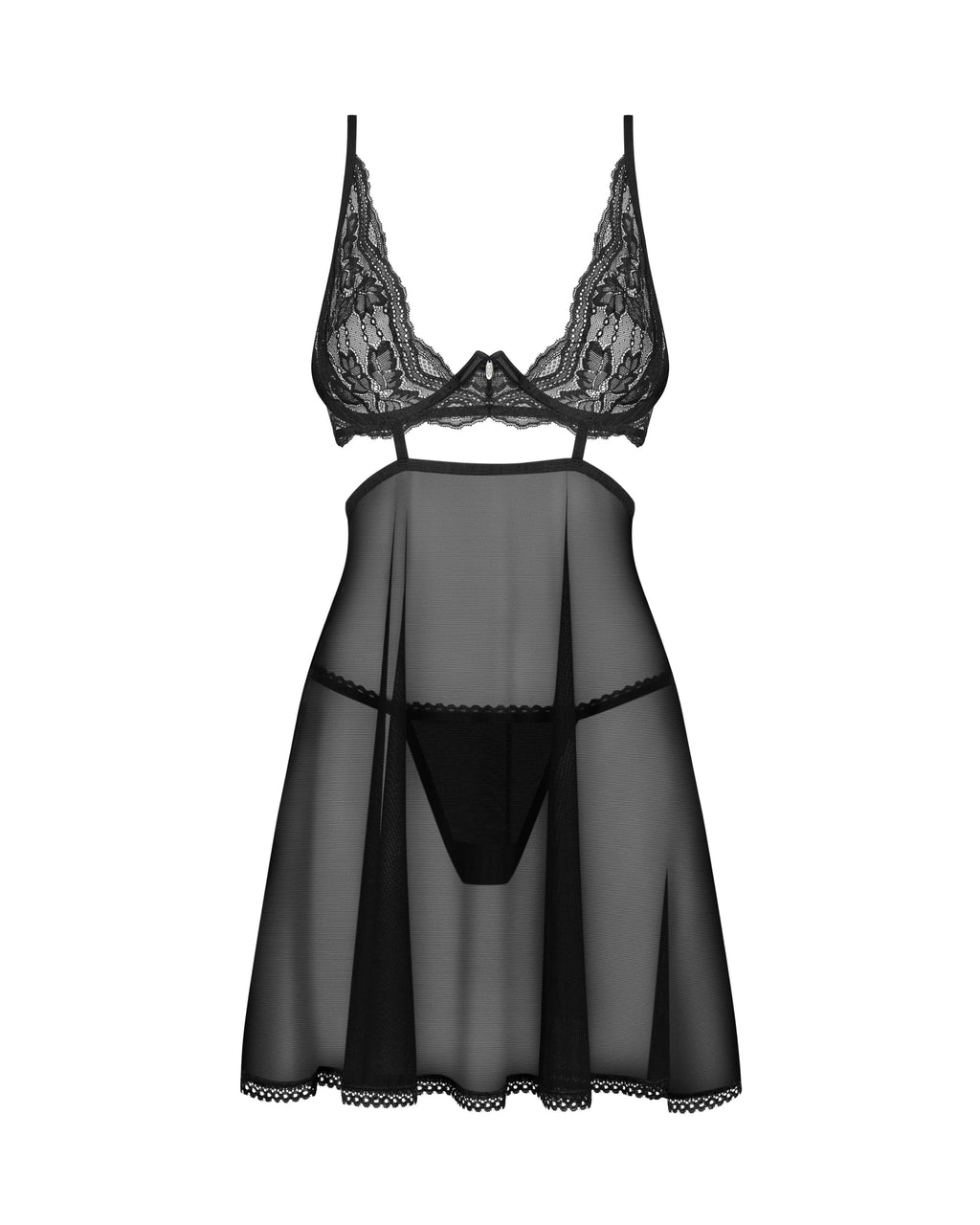 Sheer Lace Babydoll Set Obsessive Nutris-2