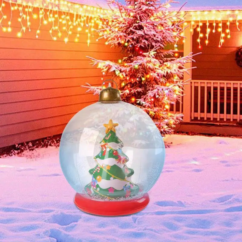 Outdoor Christmas Inflatable Ball Garden Decoration (22-inch)