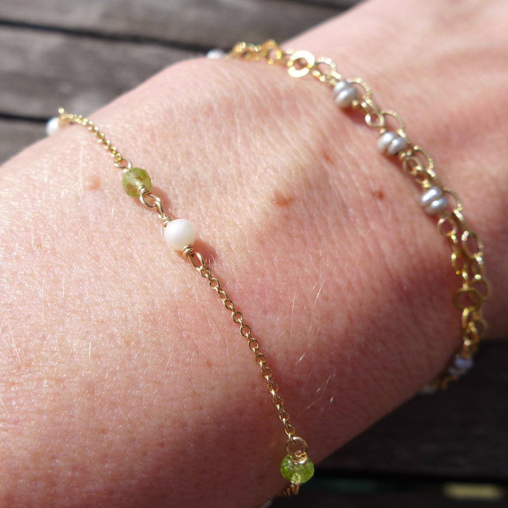 Peridot Gold Bracelet