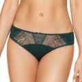 Semi Sheer Low Rise Bikini Panty Pamela Pine Green-0
