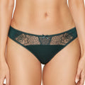Semi Sheer Thong Panty Pamela Pine Green-0