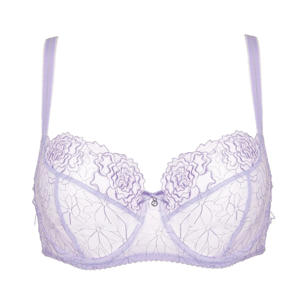 Sheer Mesh Balconette Bra Pamela Lavender-4