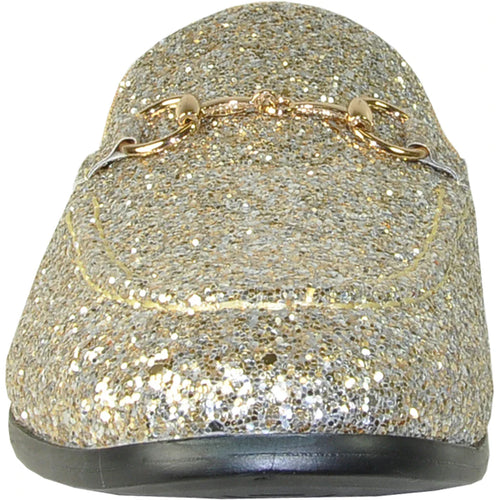 "Bravo" Gold Glitter Tuxedo & Prom Shoes-1
