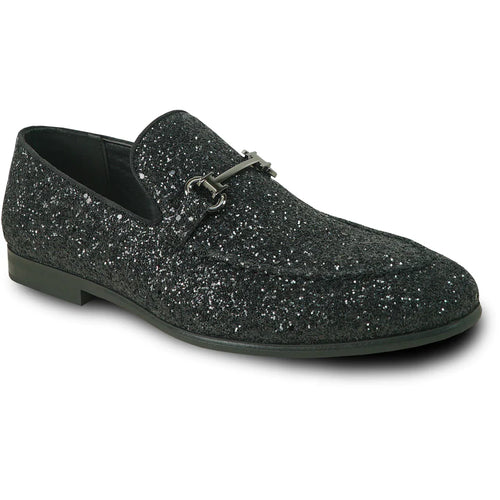 "Bravo" Black Glitter Tuxedo & Prom Shoes-0