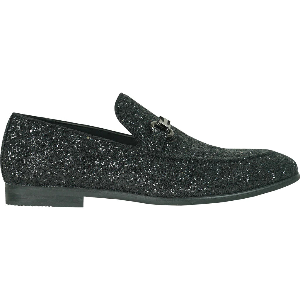 "Bravo" Black Glitter Tuxedo & Prom Shoes-3