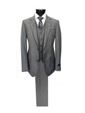 Grey Slim Fit 3-Piece Suit-0