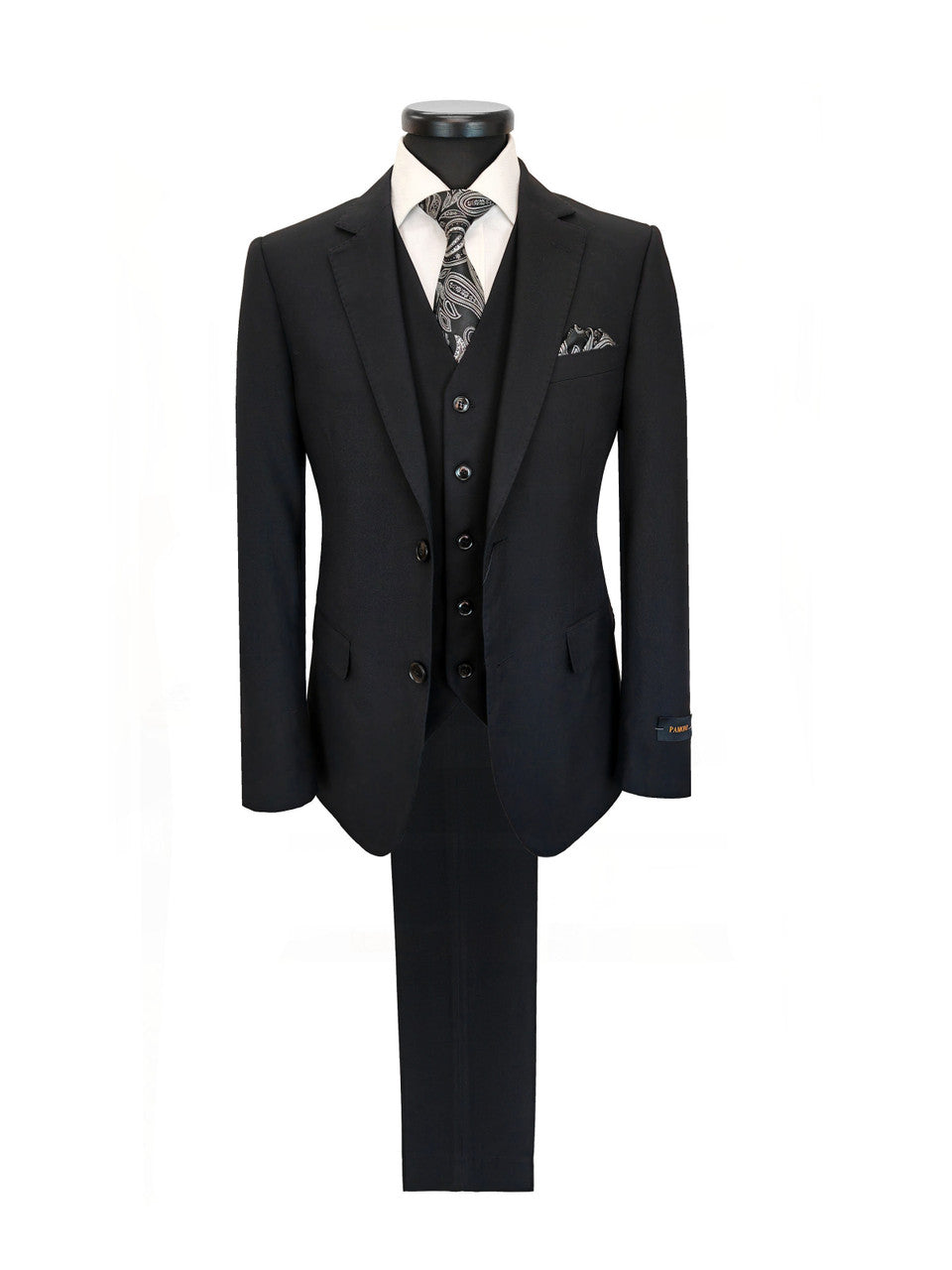 Men’s Black 3-Piece Slim Fit Suit-1