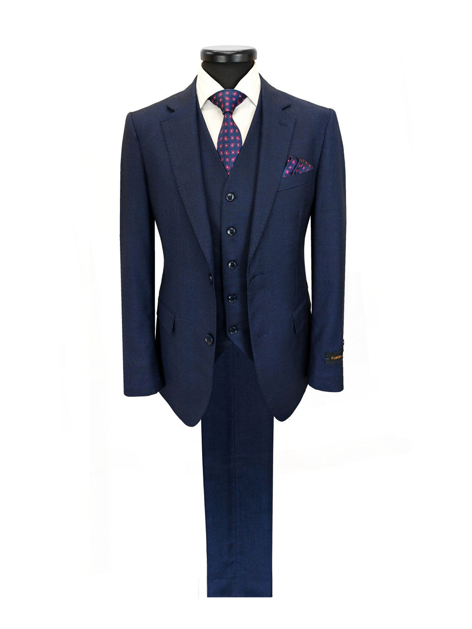 Navy Blue 2 Button 3-Piece Slim Fit Suit-1