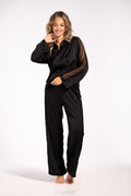Elegant Smooth Thin Satin Lace Pajama Colette-0