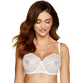 SALE - Sheer Mesh Balconette Bra Gorteks Pamela White-0