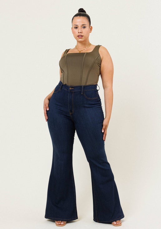Plus Tall Bell Flare Jeans
