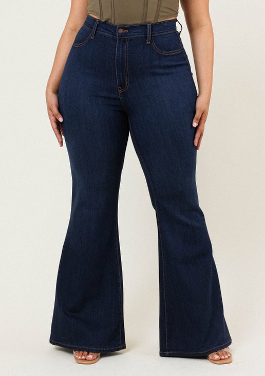 Plus Tall Bell Flare Jeans