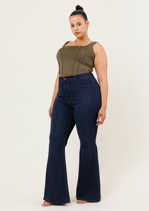 Plus Tall Bell Flare Jeans