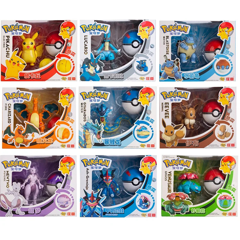 Pokemon Anime Figures Charizard Pikachu Gyarados Toy Mode-0