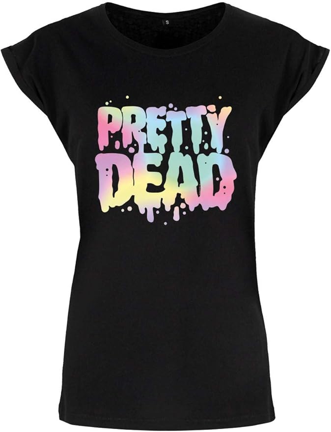 Pretty Dead Pastel Goth Black Ladies T-shirt