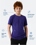 Kids Fidget-T x Caudwell Children – Short Sleeve- Purple-0