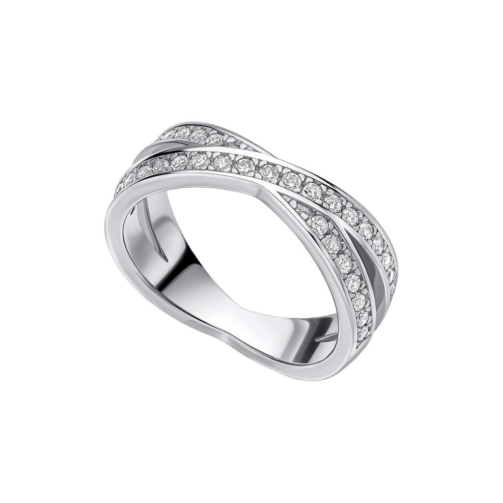 Diamonfire Zirconia Criss Cross Ring-0