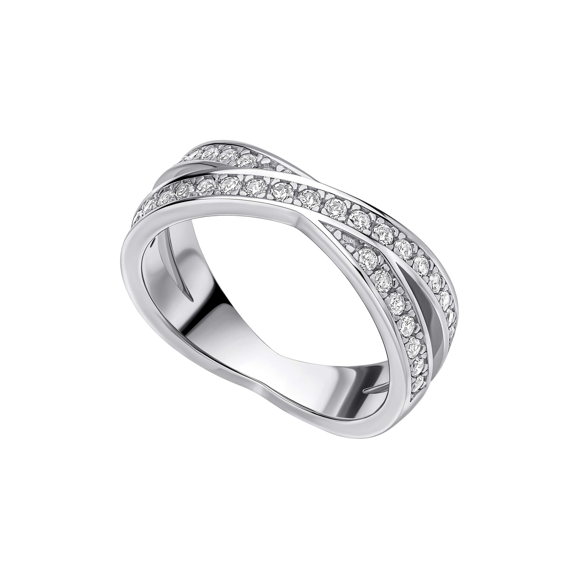 Diamonfire Zirconia Criss Cross Ring-0