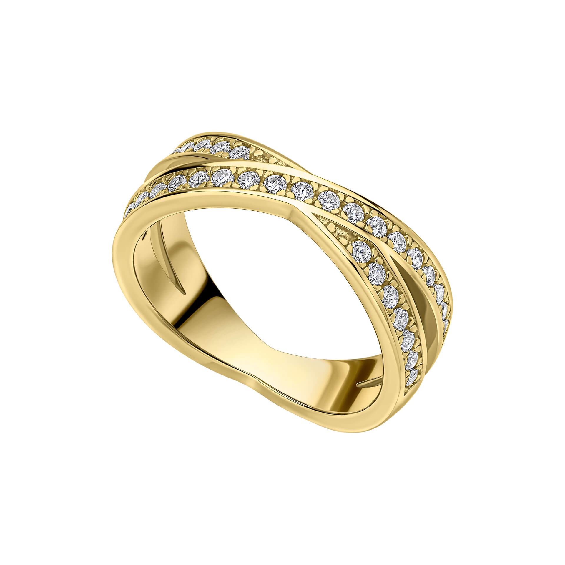 Diamonfire Zirconia Criss Cross Ring-3