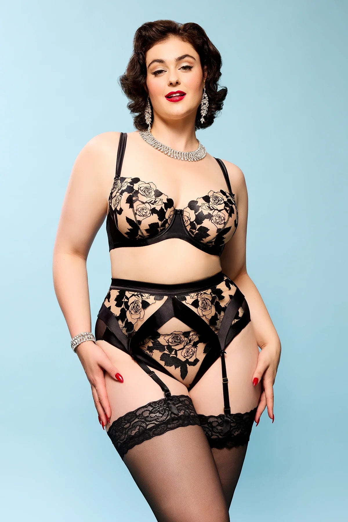 Dita Von Teese Rosabelle Suspender Black-4