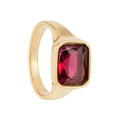 Square Cocktail Ring: Burgundy-0