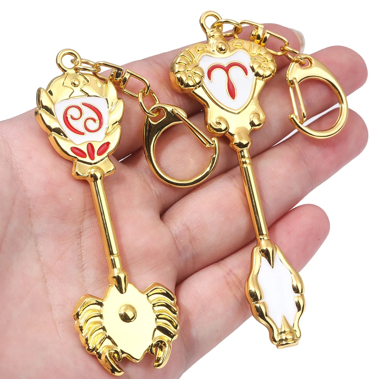Anime FAIRY TAIL 12 Constellation Summoning Keychain Cosplay Pendant Key-4