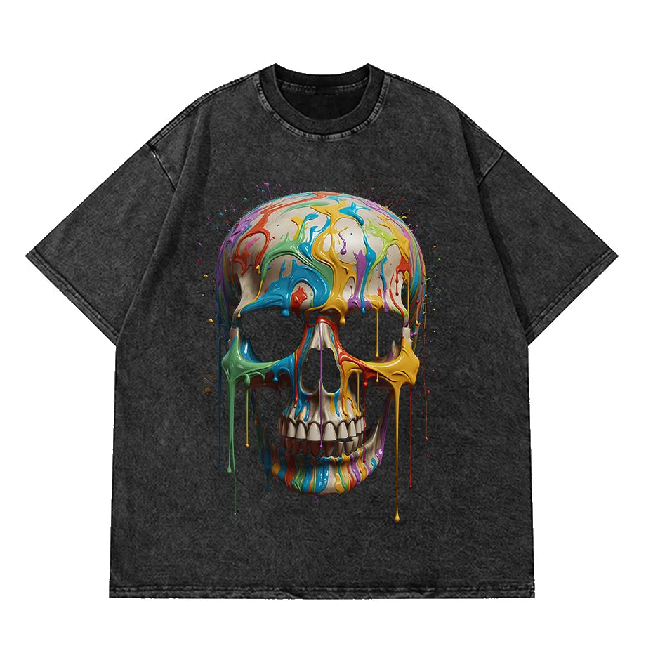 Anime Octopus Vintage Wash Harajuku T-Shirt Japanese Style Unisex-7