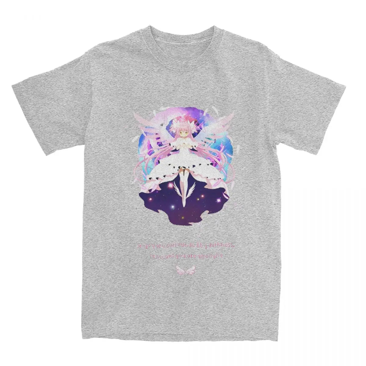 Vintage Madoka Magica Anime Print T-Shirt Soft Breathable Casual Comfortable Pure Cotton Unisex Tops-6