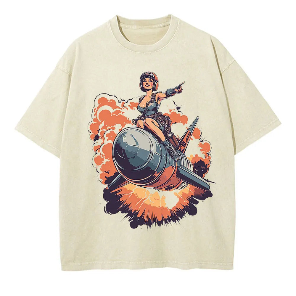 Beer Bottle Bomb Anime Oversized Graphic Tee-2