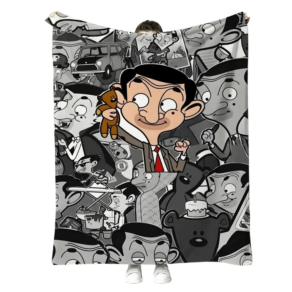 NNEOBA Comedy Character Flannel Throw Blanket-0