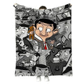 NNEOBA Comedy Character Flannel Throw Blanket-0