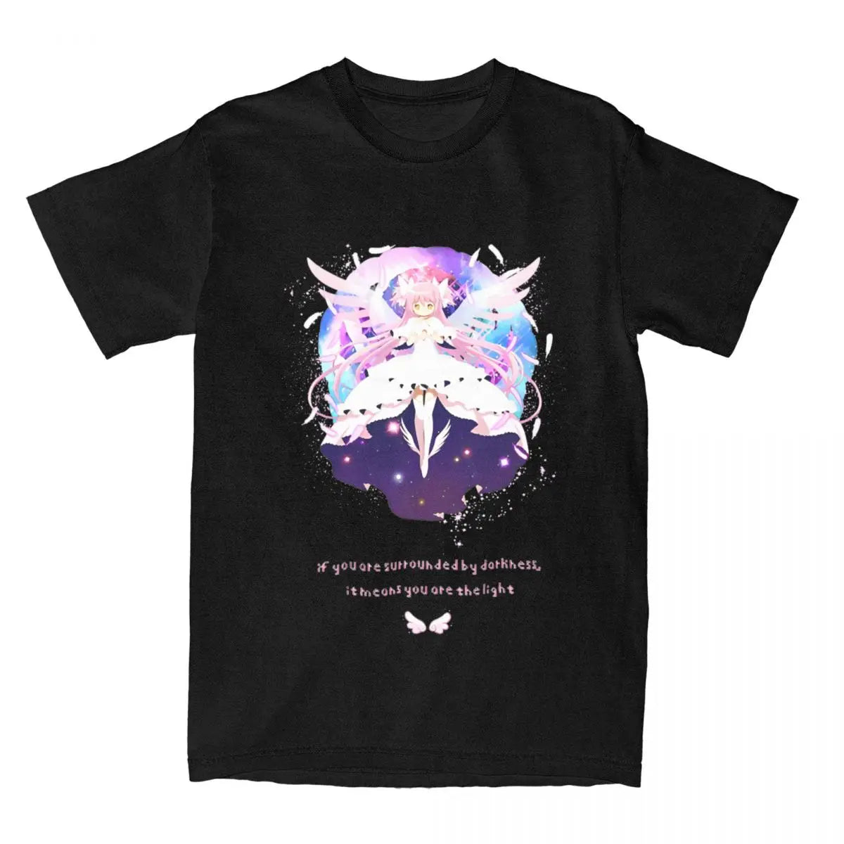 Vintage Madoka Magica Anime Print T-Shirt Soft Breathable Casual Comfortable Pure Cotton Unisex Tops-5