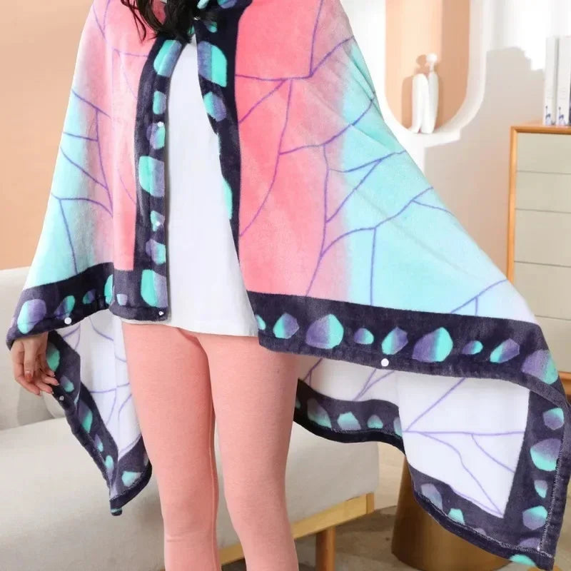 Anime-Inspired Wearable Blanket Shawl-3