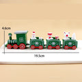 Whimsical Green Plastic Christmas Train Decoration for Children