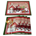 Linen Christmas Faceless Gnome Printed Table Placemat Pad