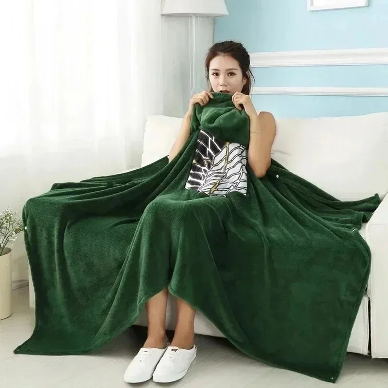 NNEOBA Anime Scout Cloak Flannel Blanket-3