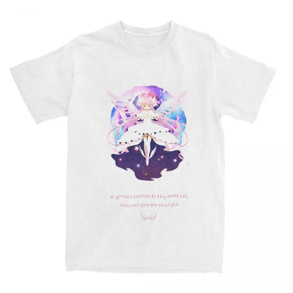 Vintage Madoka Magica Anime Print T-Shirt Soft Breathable Casual Comfortable Pure Cotton Unisex Tops-7