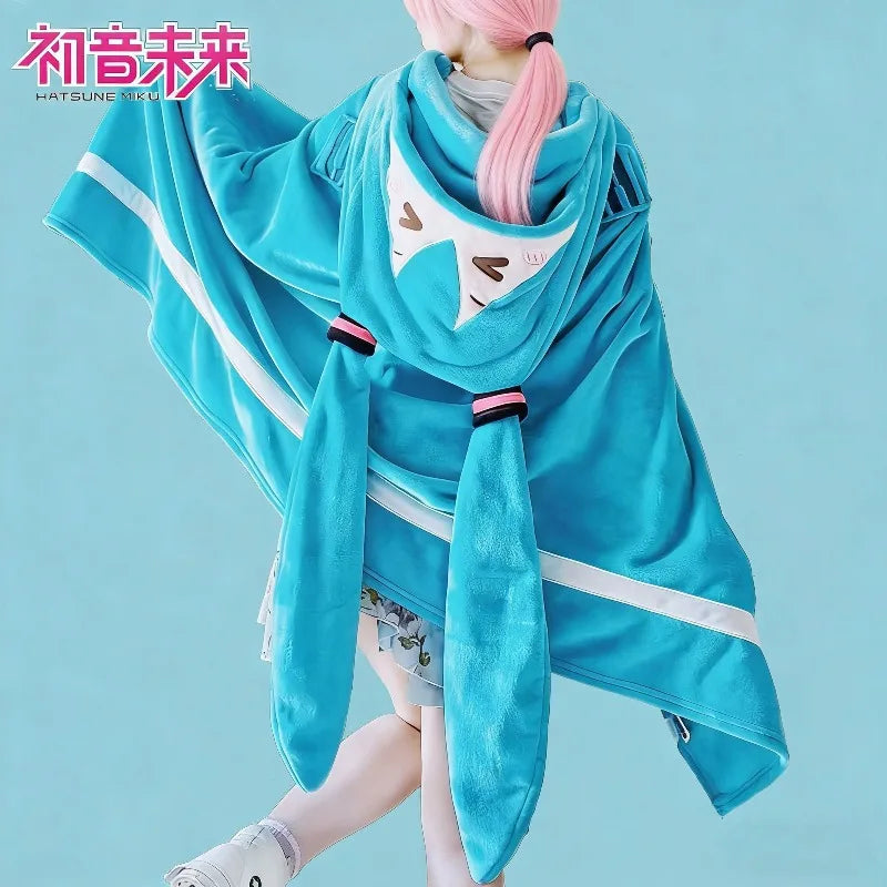 NNEOBA Anime-Inspired Hooded Plush Shawl Blanket-1