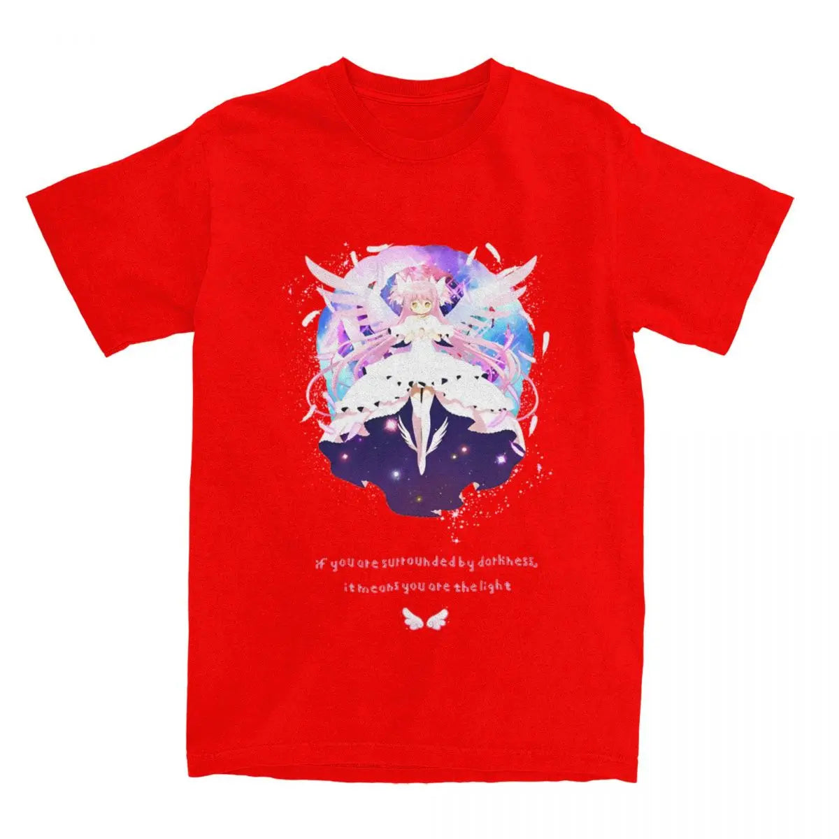 Vintage Madoka Magica Anime Print T-Shirt Soft Breathable Casual Comfortable Pure Cotton Unisex Tops-9