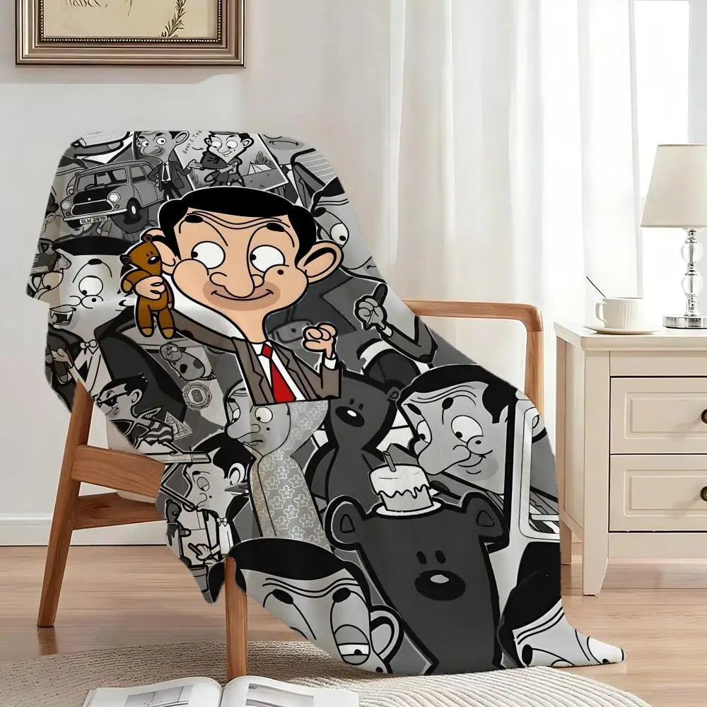 NNEOBA Comedy Character Flannel Throw Blanket-3