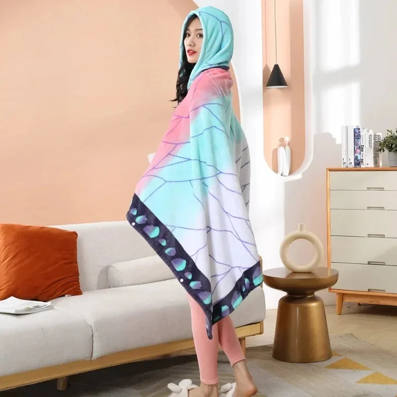 Anime-Inspired Wearable Blanket Shawl-1