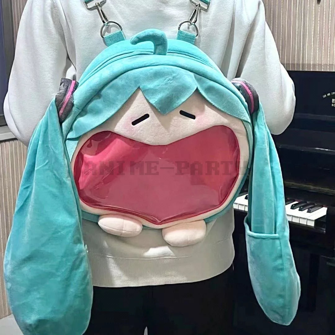 Anime Hatsune Miku Cosplay Plush Backpack-2