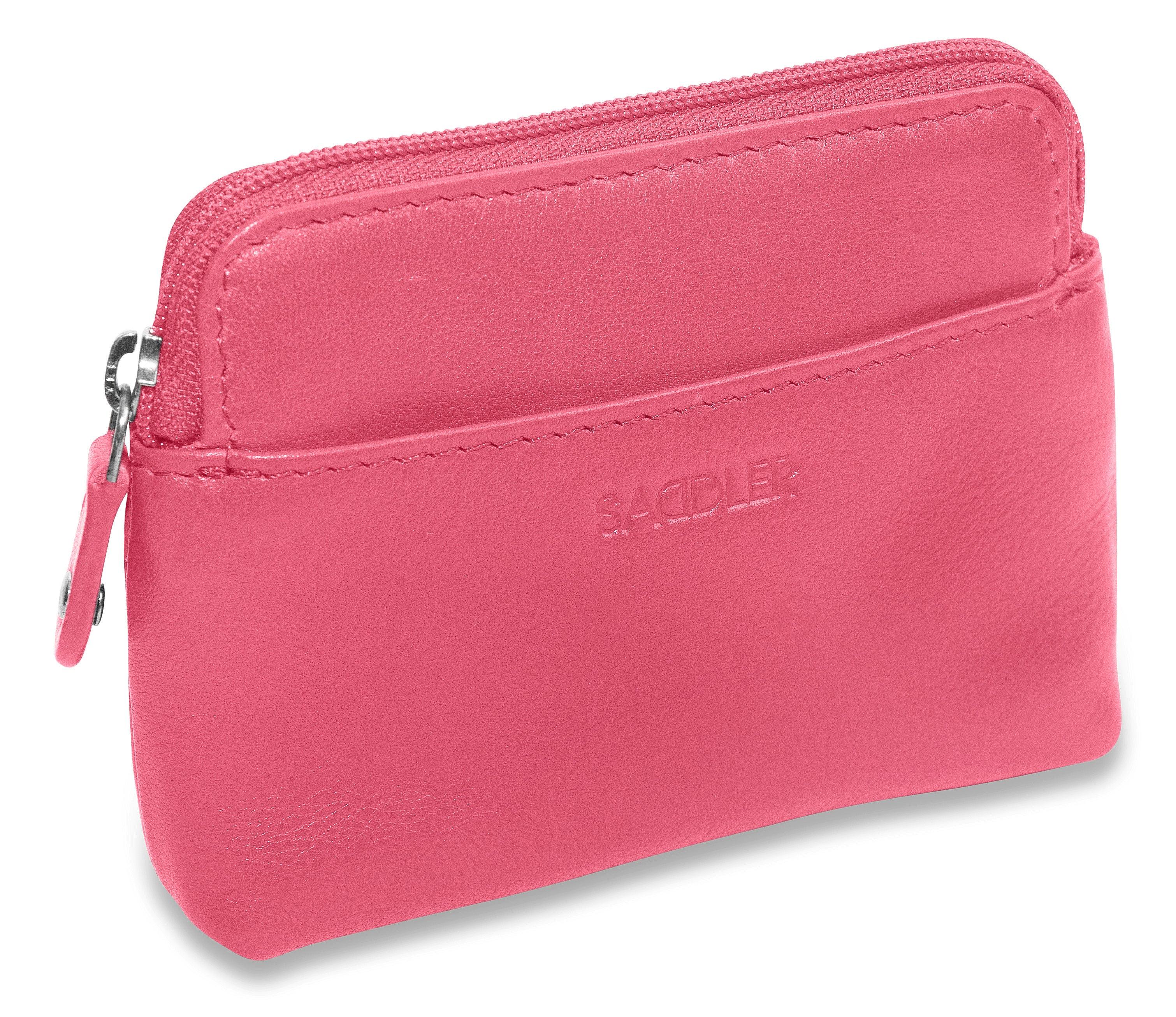 Compact Leather Zip-Top Purse "Pia" – Handmade by Saddler | RFID Protected & Gift Boxed | Multi-Functional Card, Coin & Key Holder