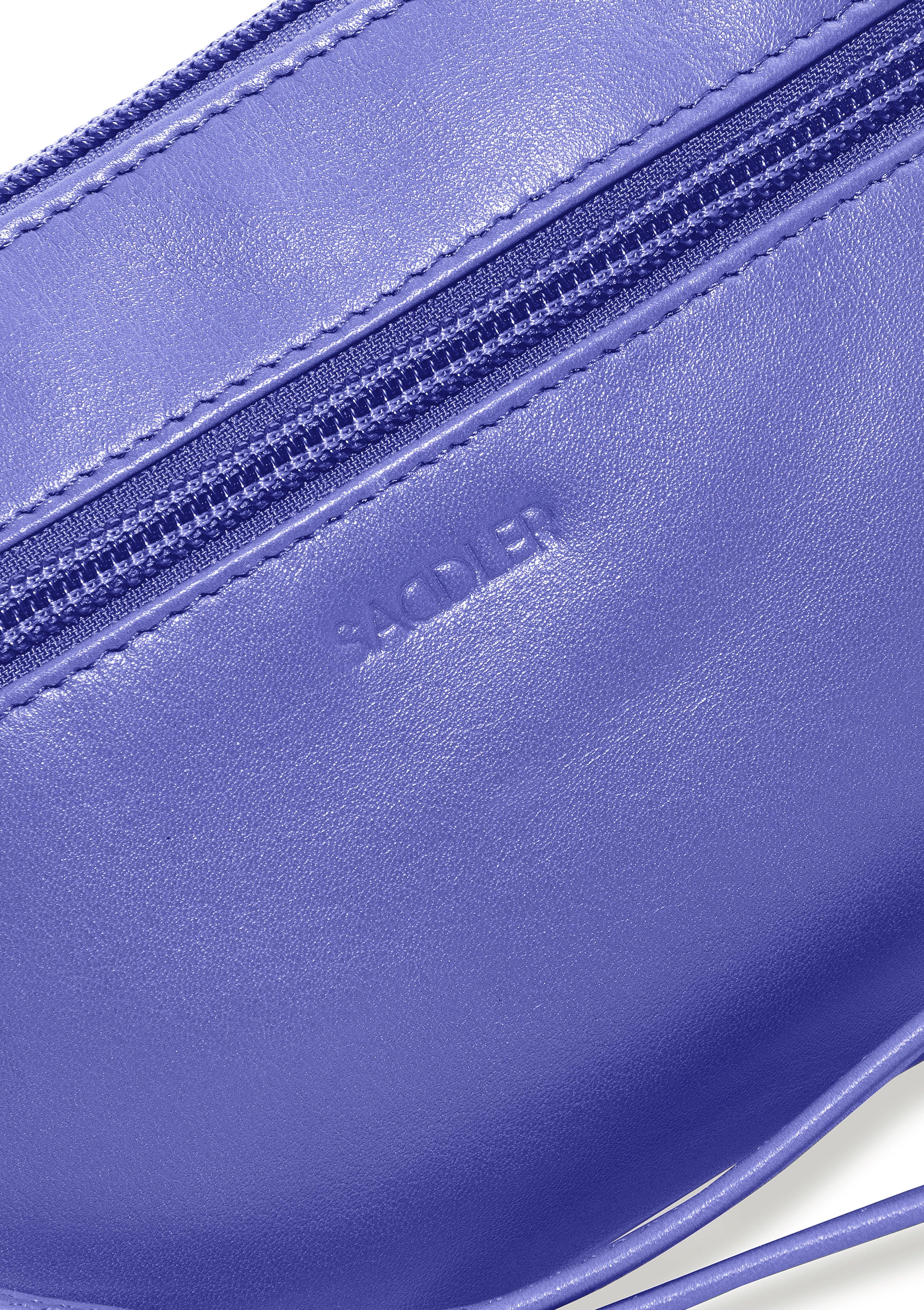 SADDLER SCARLETT Leather Zip Top Mini Clutch - Phone Holder with Detachable Wrist Strap - RFID Protected