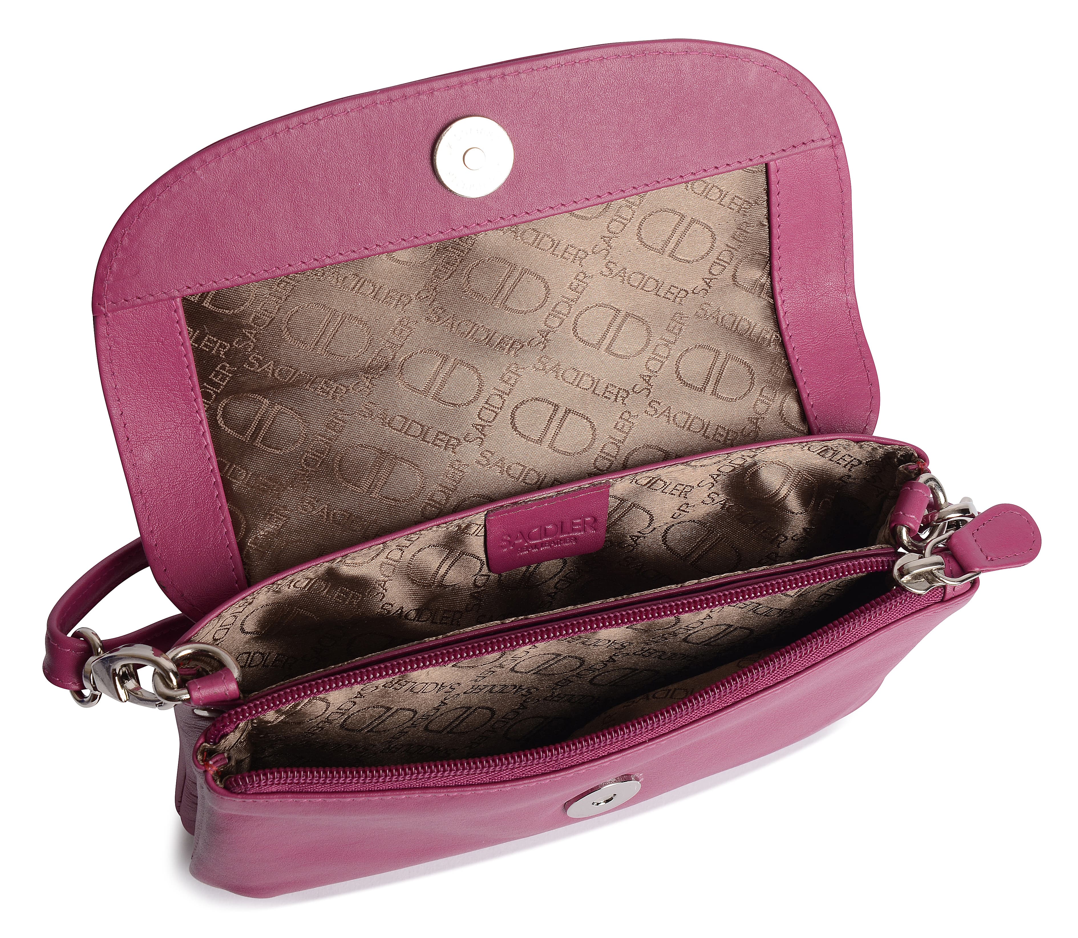 SADDLER Audrey Compact Leather Crossbody Bag & Clutch – Versatile & Stylish - Gift Boxed