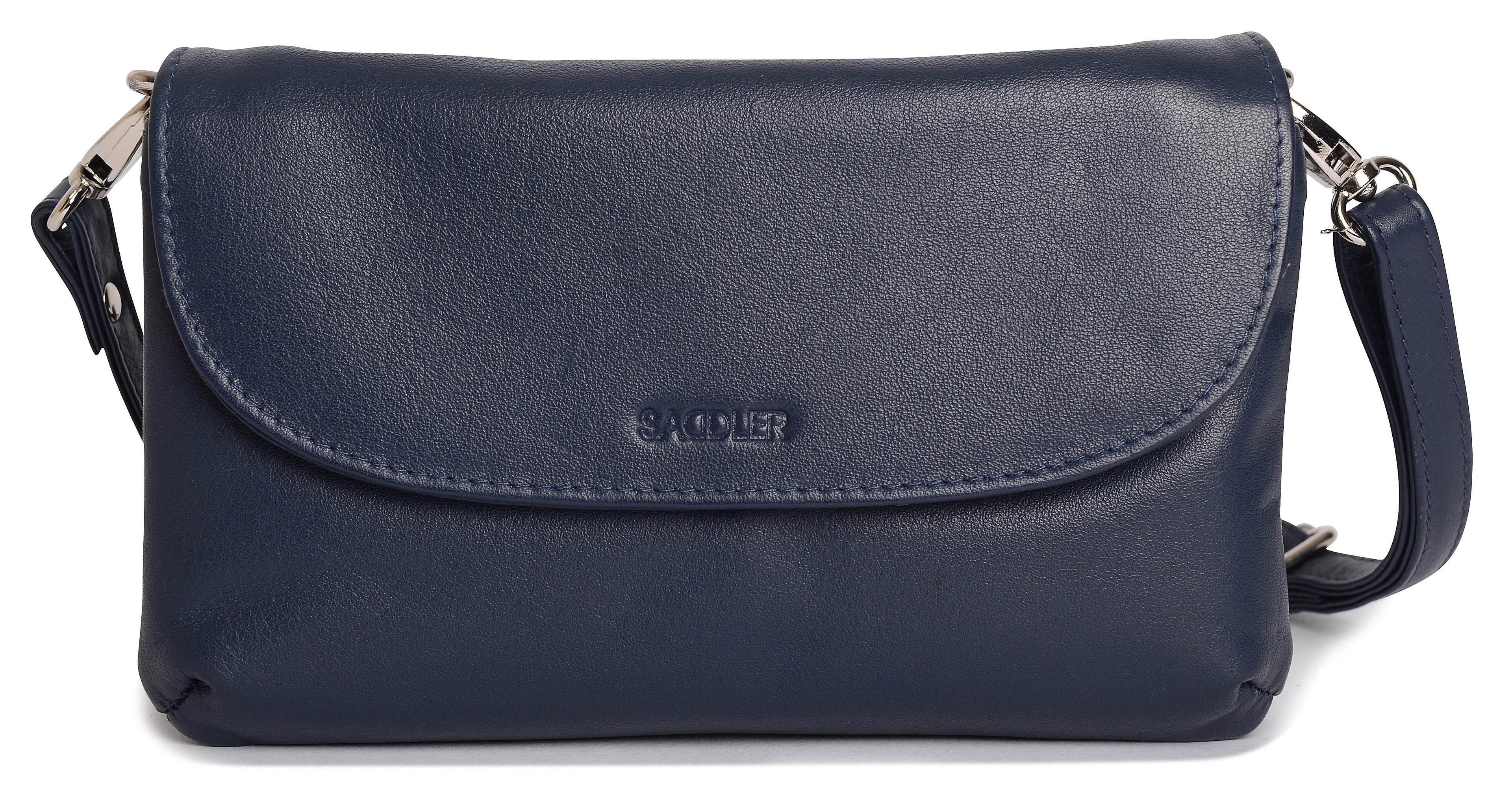 SADDLER Audrey Compact Leather Crossbody Bag & Clutch – Versatile & Stylish - Gift Boxed